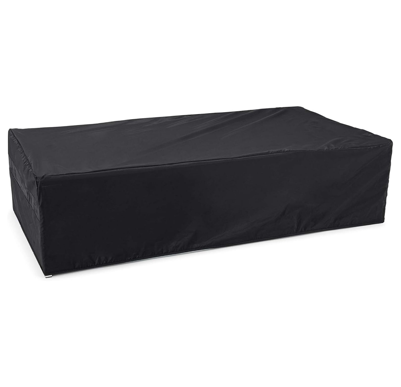 Rectangular Firepit Cover – Water-Resistant Polyester, Mesh Ventilation, Covers, Rectangular 48W x 28D x 18H, Black